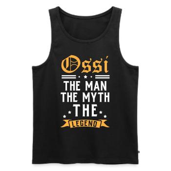 Ostdeutschland Geschenk Osten Ossi DDR Ostalgie - Männer Premium Bio Tank Top - Schwarz - Vorne - Michal (187cm)