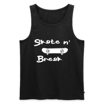 Skater Skateboard Cadeau Halfpipe Sk8 Ollie - Débardeur bio Premium Homme - noir - Devant - AI Model Male 178 light (178cm)