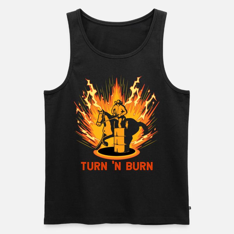 Turn and Burn - Männer Premium Bio Tank Top - Schwarz