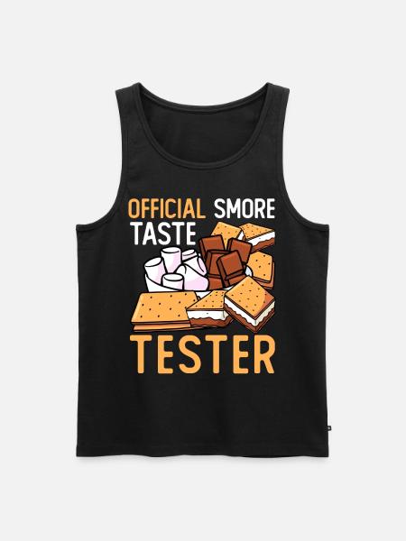 Official Smore Button Tester - Men's Premium Organic Tank Top - black