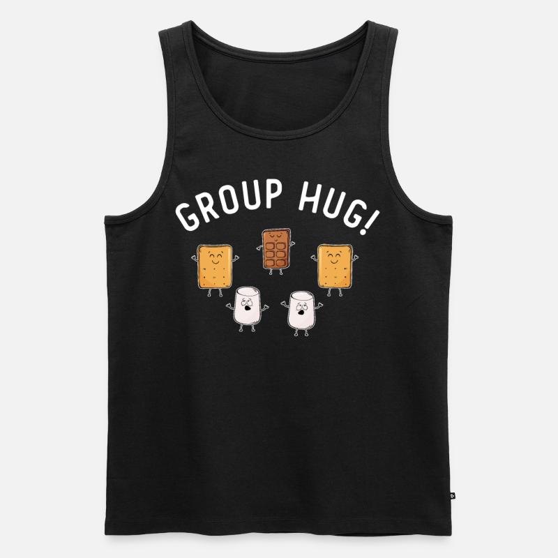 Group Hug - Männer Premium Bio Tank Top - Schwarz