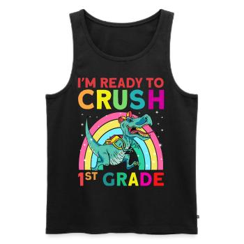 I'm Ready To Crush 1st Grade - Männer Premium Bio Tank Top - Schwarz - Vorne - AI Model Male 178 light (178cm)