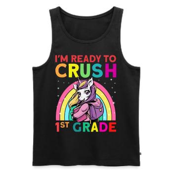 I'm Ready To Crush 1st Grade - Men's Premium Organic Tank Top - black - Front - AI Model Male 178 light (178cm)