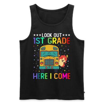 Look Out 1st Grade Here I Come - Men's Premium Organic Tank Top - black - Front - AI Model Male 178 light (178cm)