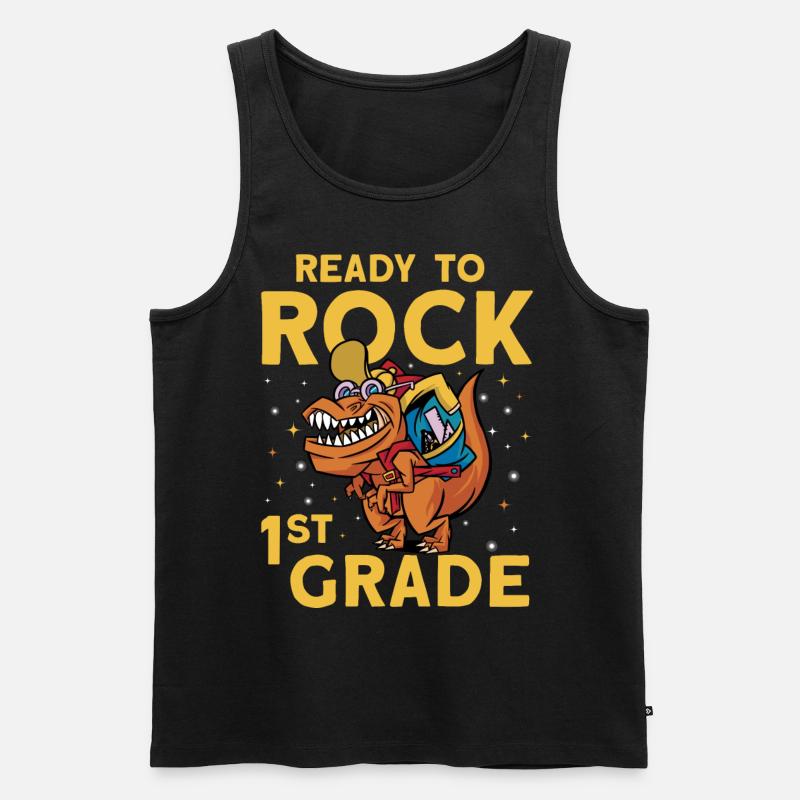 Ready To Rock 1st Grade - Männer Premium Bio Tank Top - Schwarz