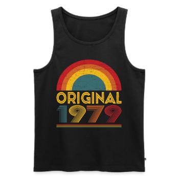 Vintage Original 1979 Cadeau pour 43ème anniversaire - Débardeur bio Premium Homme - noir - Devant - Michal (187cm)