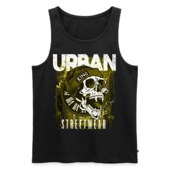 Skull Urban Streetwear - Débardeur bio Premium Homme - noir - Devant - AI Model Male 178 light (178cm)