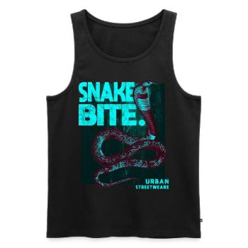 Snake Streetwear - Débardeur bio Premium Homme - noir - Devant - Michal (187cm)