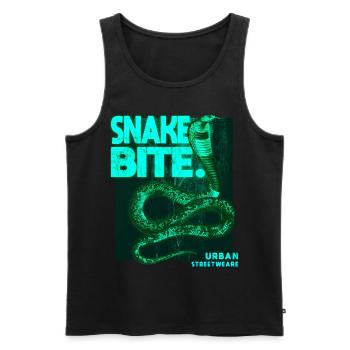 Snake Bit Streetwear - Männer Premium Bio Tank Top - Schwarz - Vorne - AI Model Male 178 light (178cm)