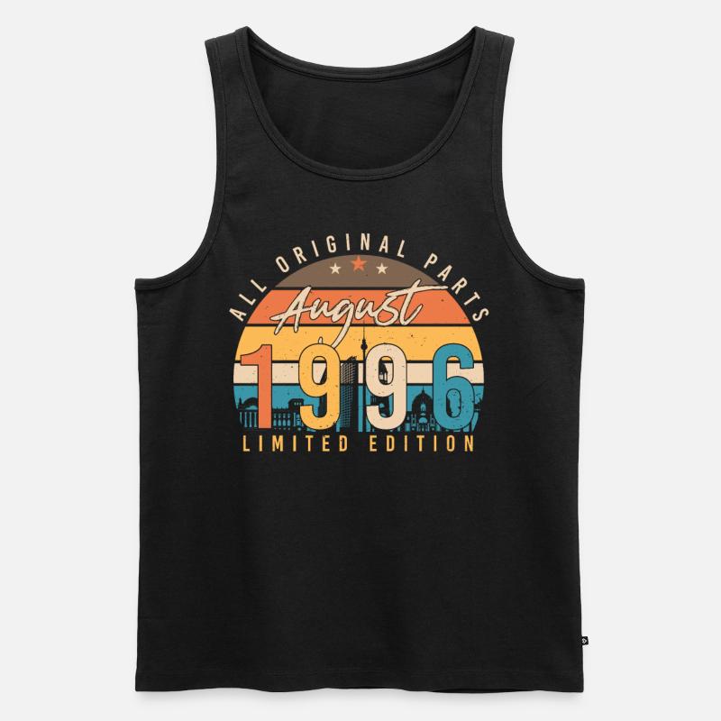 1996 August Geschenkidee - Männer Premium Bio Tank Top - Schwarz