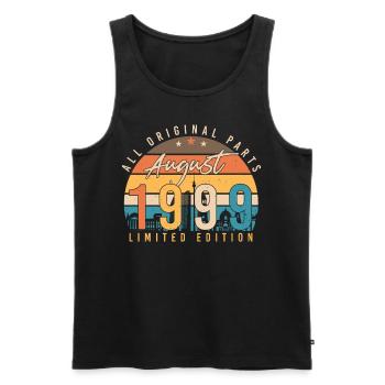 Geboren Im August 1999 - Männer Premium Bio Tank Top - Schwarz - Vorne - Michal (187cm)