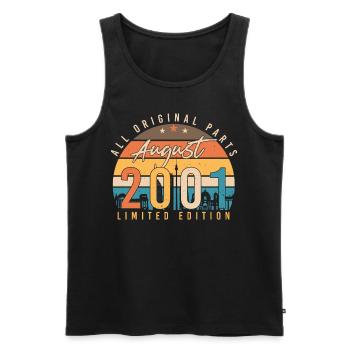 Geboren Im August 2001 - Männer Premium Bio Tank Top - Schwarz - Vorne - Michal (187cm)