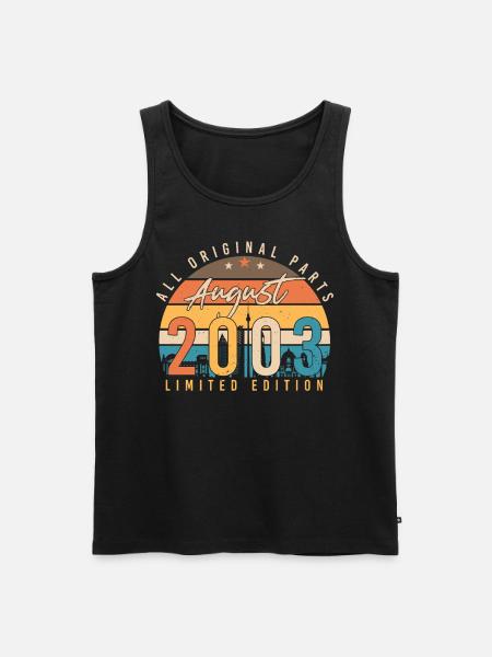 Geboren Im August 2003 - Männer Premium Bio Tank Top - Schwarz