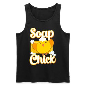 Soap Making Crafting Chicken Soap - Männer Premium Bio Tank Top - Schwarz - Vorne - Michal (187cm)
