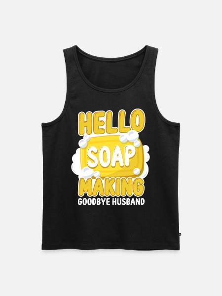Soap Making Crafting Hello Soap - Men's Premium Organic Tank Top - black