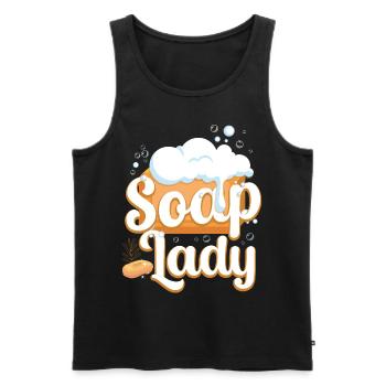 Soap Making Crafting Soap Lady - Männer Premium Bio Tank Top - Schwarz - Vorne - Michal (187cm)
