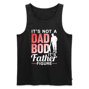 Nicht Ein Dad Bod Sondern Eine Vaterfigur Papa - Männer Premium Bio Tank Top - Schwarz - Vorne - AI Model Male 178 light (178cm)