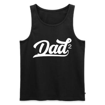 Father Of Two Children Papa Father Day Daddy - Men's Premium Organic Tank Top - black - Front - Michal (187cm)