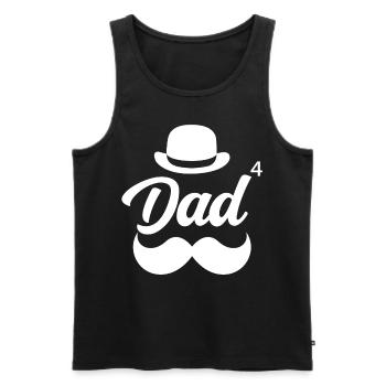 Vater Von Vier Kindern Papi Papa Vater Tag - Männer Premium Bio Tank Top - Schwarz - Vorne - Michal (187cm)