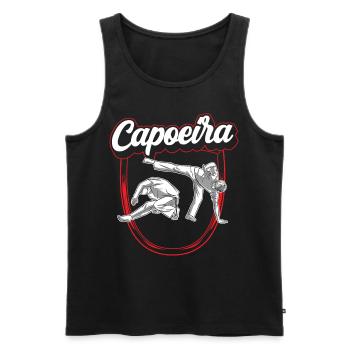Capoeira Brazilian Hobby Entraînement aux arts martiaux - Débardeur bio Premium Homme - noir - Devant - Michal (187cm)