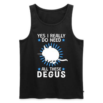 Yes I need all this Degus rodent Chile - Men's Premium Organic Tank Top - black - Front - AI Model Male 178 light (178cm)