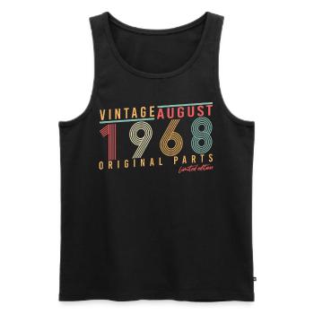 1968 In August Vintage - Men's Premium Organic Tank Top - black - Front - Michal (187cm)