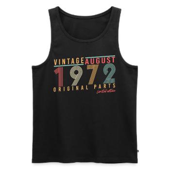 50th anniversary August 1972 - Men's Premium Organic Tank Top - black - Front - Michal (187cm)