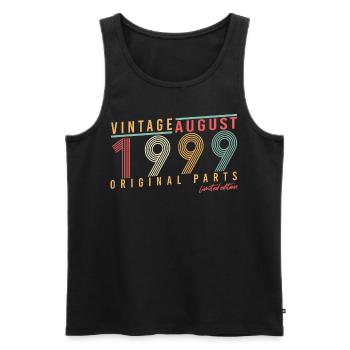 Geburtsmonat August 1999 - Männer Premium Bio Tank Top - Schwarz - Vorne - Michal (187cm)