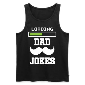 Dad Joke Papa Joke Father Jokes - Men's Premium Organic Tank Top - black - Front - AI Model Male 178 light (178cm)