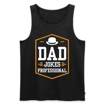 Dad Joke Papa Joke Father Jokes - Men's Premium Organic Tank Top - black - Front - AI Model Male 178 light (178cm)