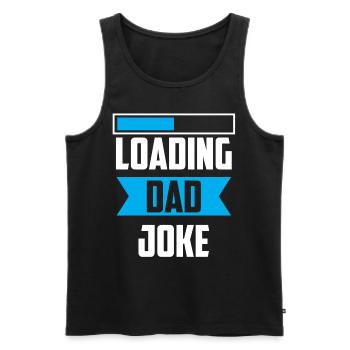 Dad Joke Papa Joke Jokes Father - Men's Premium Organic Tank Top - black - Front - AI Model Male 178 light (178cm)