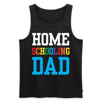 Homeschooling Vater Papa Homeschool Vatertag - Männer Premium Bio Tank Top - Schwarz - Vorne - Michal (187cm)