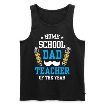 Homeschool Papa Lehrer Des Jahres Homeschooling - Männer Premium Bio Tank Top - Schwarz - Vorne - Michal (187cm)