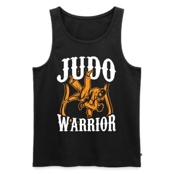 Judo Guerrier Arts Martiaux Judoka Arts Martiaux Hobby - Débardeur bio Premium Homme - noir - Devant - AI Model Male 178 light (178cm)