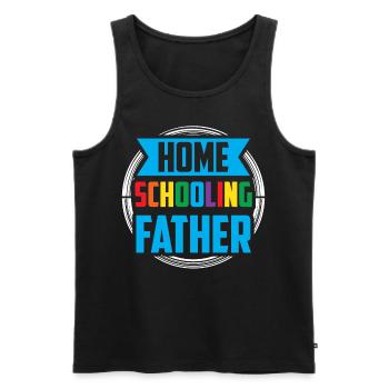 Father With HomeSchool Homeschool Father's Day Dad - Men's Premium Organic Tank Top - black - Front - AI Model Male 178 light (178cm)