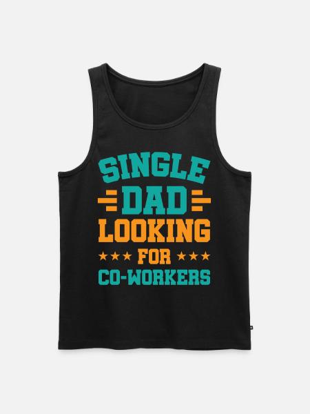 Single Father Daddy Papa Single Parent - Men's Premium Organic Tank Top - black