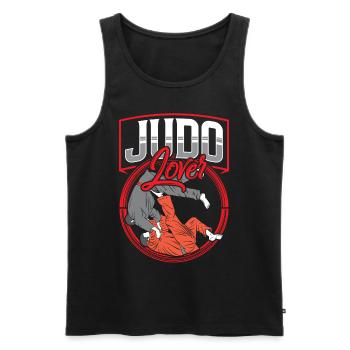 Amateurs de Judo Hobby Judoka Arts Martiaux Arts Martiaux Arts Martiaux - Débardeur bio Premium Homme - noir - Devant - AI Model Male 178 light (178cm)