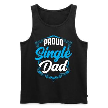 Proud Single Parent Single Parent Single Parent - Men's Premium Organic Tank Top - black - Front - AI Model Male 178 light (178cm)