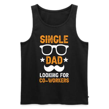 Single Dad Addiction Fellow Campaigner Single Parent Dad - Men's Premium Organic Tank Top - black - Front - AI Model Male 178 light (178cm)