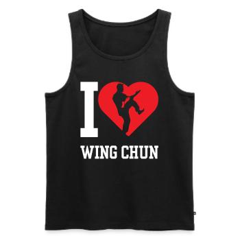 J’adore Wing Chun Trainer Arts Martiaux Arts Martiaux Arts Martiaux - Débardeur bio Premium Homme - noir - Devant - Michal (187cm)