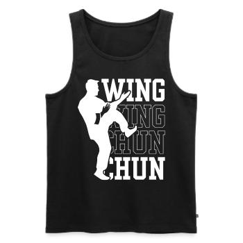 Wing Chun Trainer Martial Arts Martial Arts Training - Men's Premium Organic Tank Top - black - Front - Michal (187cm)