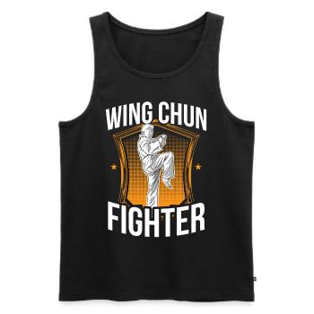 Wing Chun Fighter Entraîneur Arts Martiaux Arts Martiaux Arts Martiaux - Débardeur bio Premium Homme - noir - Devant - Michal (187cm)