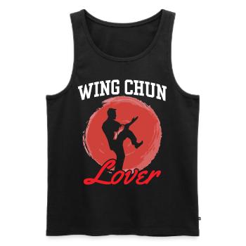 Wing Chun Lover Entraîneur d’arts martiaux Arts martiaux - Débardeur bio Premium Homme - noir - Devant - Michal (187cm)