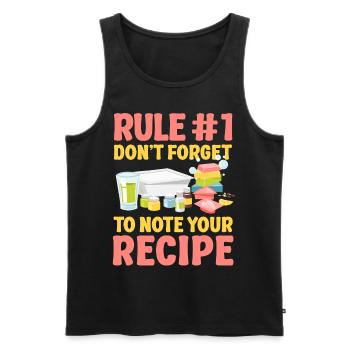 Soap Making Crafting Rule #1 Don't - Men's Premium Organic Tank Top - black - Front - Michal (187cm)