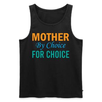 Mother By Choice For Choice - Pro Choice - Men's Premium Organic Tank Top - black - Front - AI Model Male 178 light (178cm)