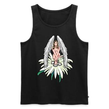 Himmlisch Engel Edelweiß Österreich Schutzengel - Männer Premium Bio Tank Top - Schwarz - Vorne - Michal (187cm)