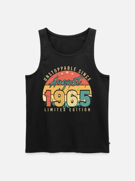 Unstoppable August 1965 - Men's Premium Organic Tank Top - black