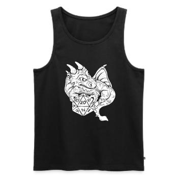 RPG Dragon Dice Gaming Role Player - Men's Premium Organic Tank Top - black - Front - AI Model Male 178 light (178cm)