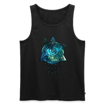 Heilige Geometrie Kosmos Symbol Wicca Spirituell - Männer Premium Bio Tank Top - Schwarz - Vorne - Michal (187cm)