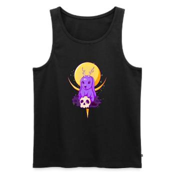 Gruseliger Hase Mit Geweih Okkult Goth - Männer Premium Bio Tank Top - Schwarz - Vorne - Michal (187cm)